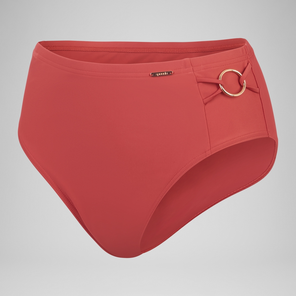 Damen Shaping-Bikinihose mit hohem Bund Rot