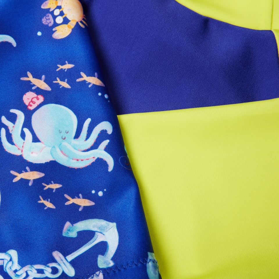 Boys' Digital Short Sleeve Rash Top Blue