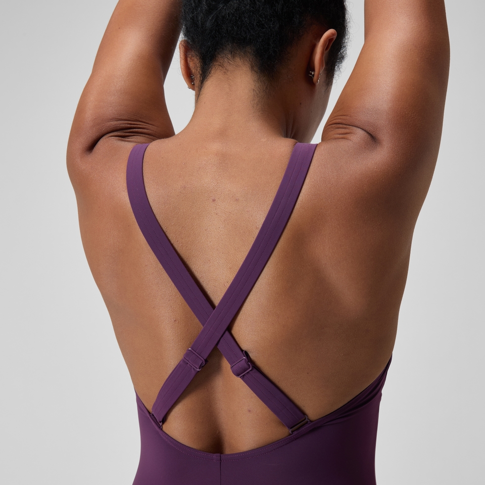 Women's Shaping Crossback Swimsuit Purple