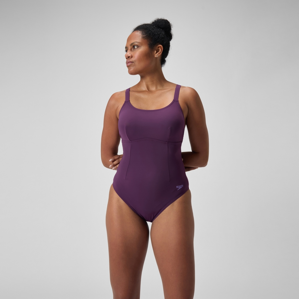Women's Shaping Crossback Swimsuit Purple