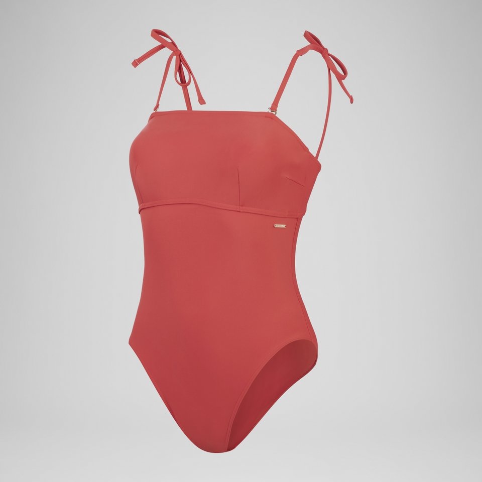 Women's Shaping Bandeau Swimsuit Red