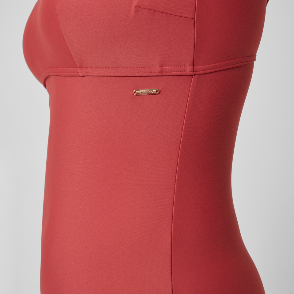 Women's Shaping Bandeau Swimsuit Red