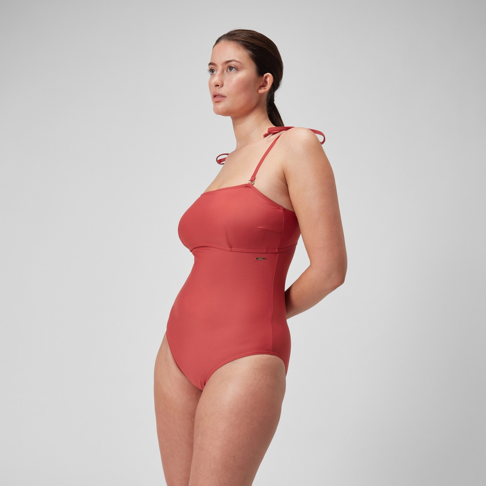 Women's Shaping Bandeau Swimsuit Red