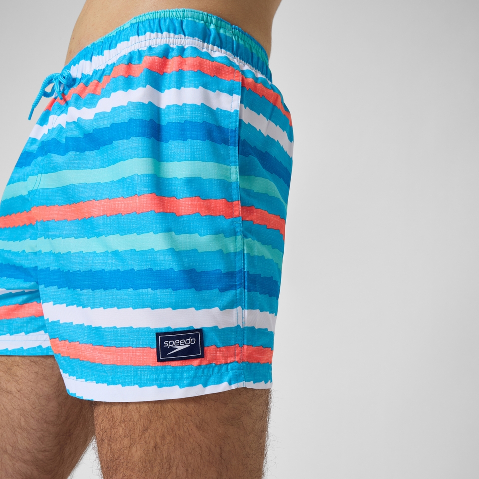 Men's Printed Leisure 14" Swim Shorts Blue