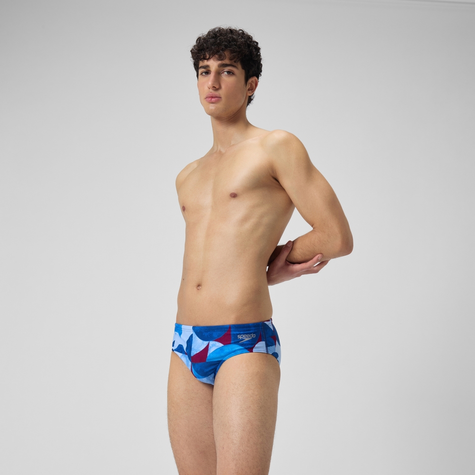 Men's Club Training 8cm Allover Digital Brief Blue/Purple