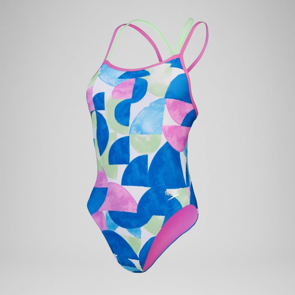 Women's Club Training Allover Digital Starback Swimsuit Green/Pink