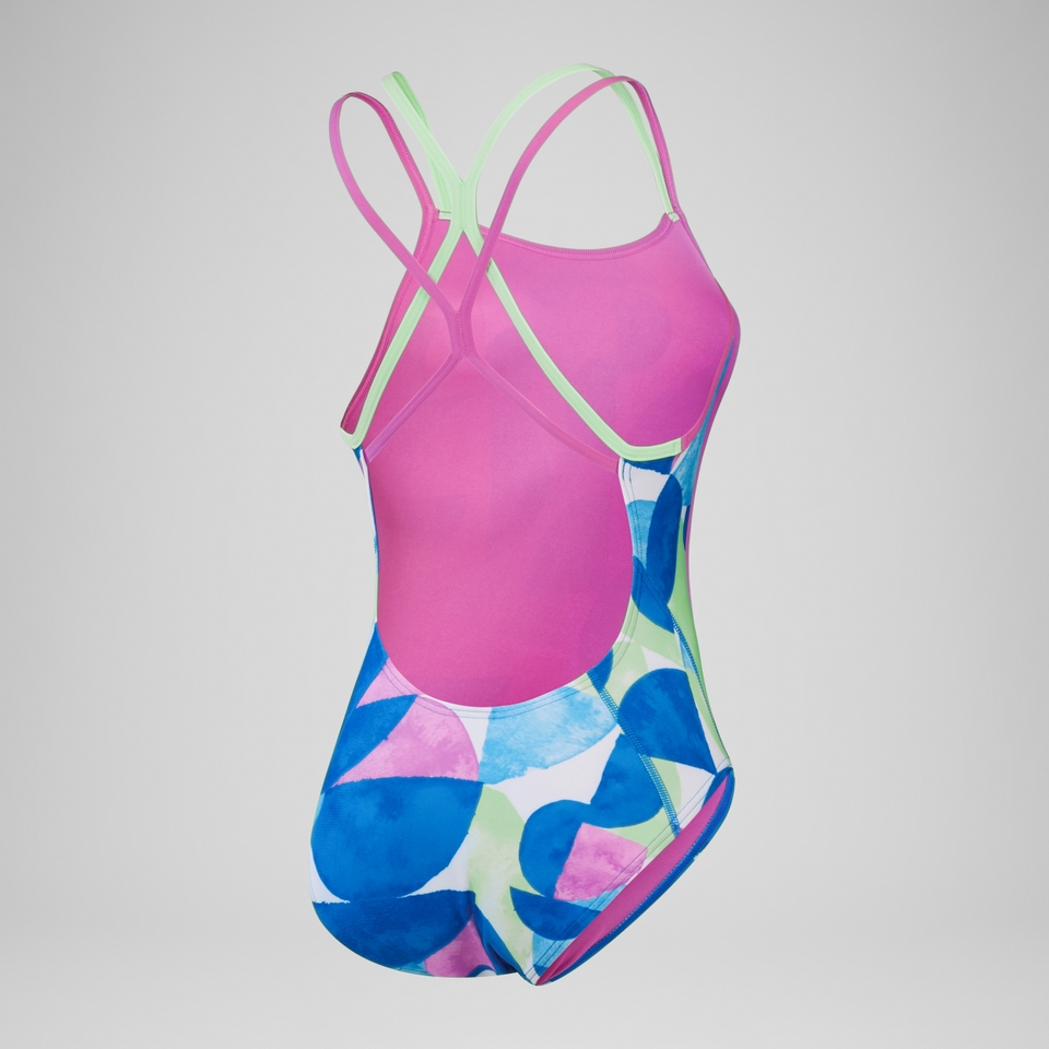 Women's Club Training Allover Digital Starback Swimsuit Green/Pink