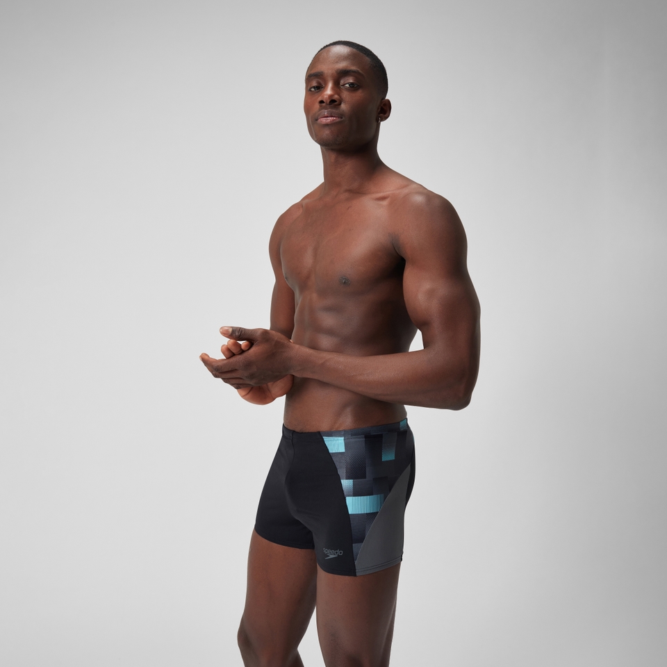 Herren END+ MAX Aquashorts mit Passe Schwarz/Grau
