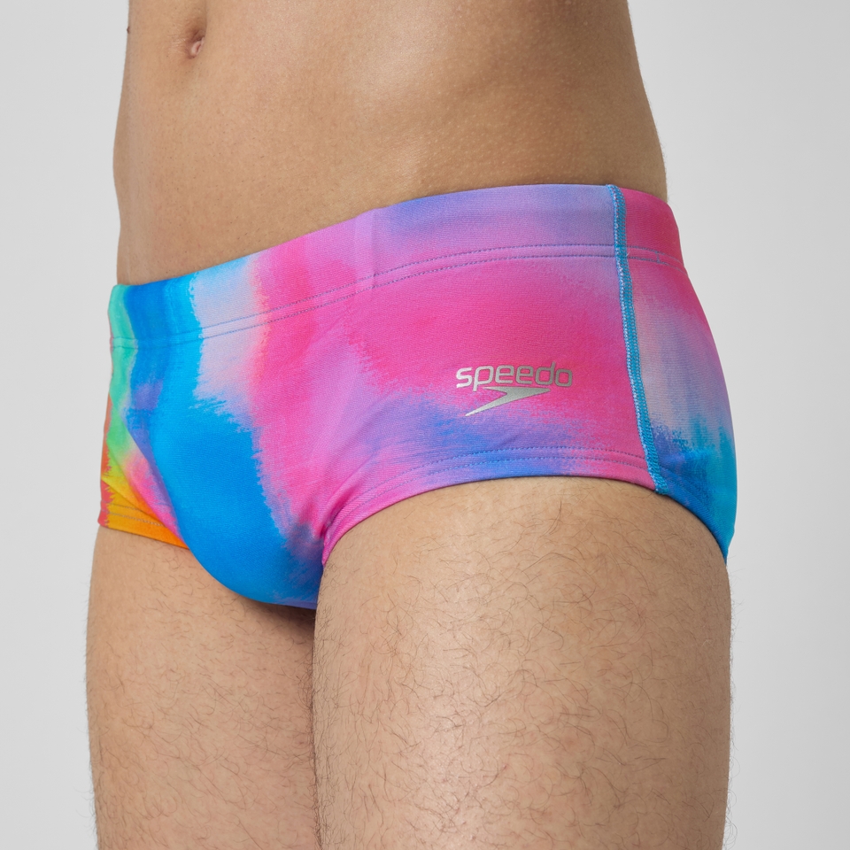 Men's Club Training 13.5cm Allover Brief Pink/Yellow