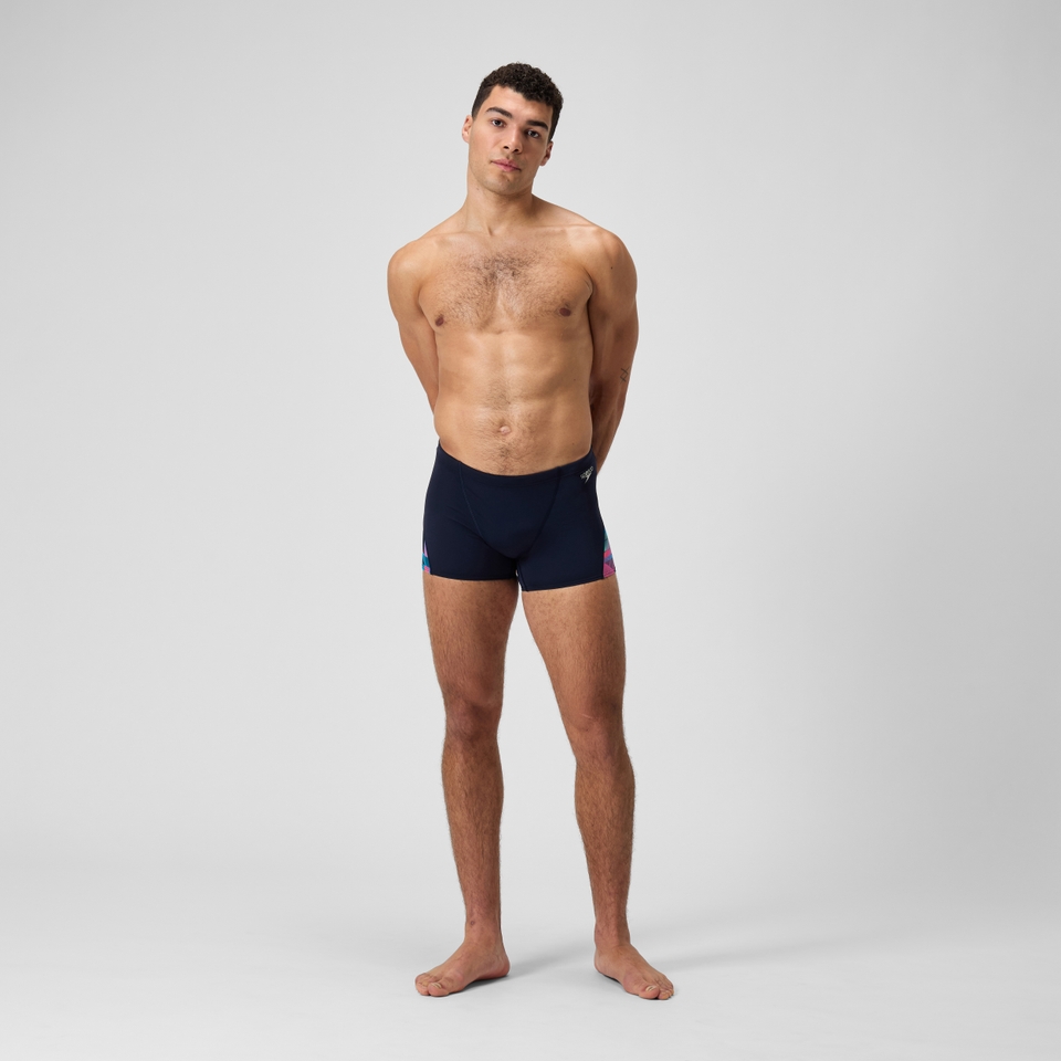 Men's Club Training Allover Digi V-Cut Aquashort Navy/Red