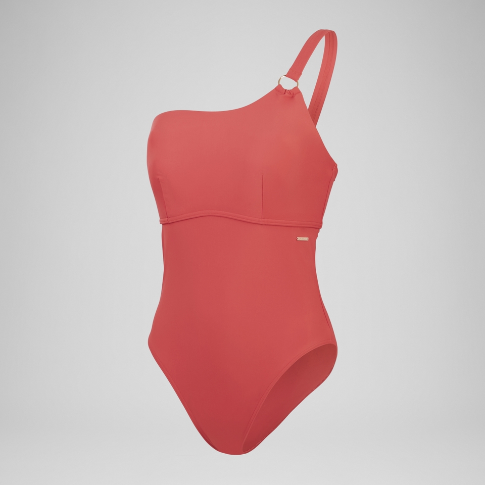 Damen Asymmetrischer Shaping-Badeanzug Rot