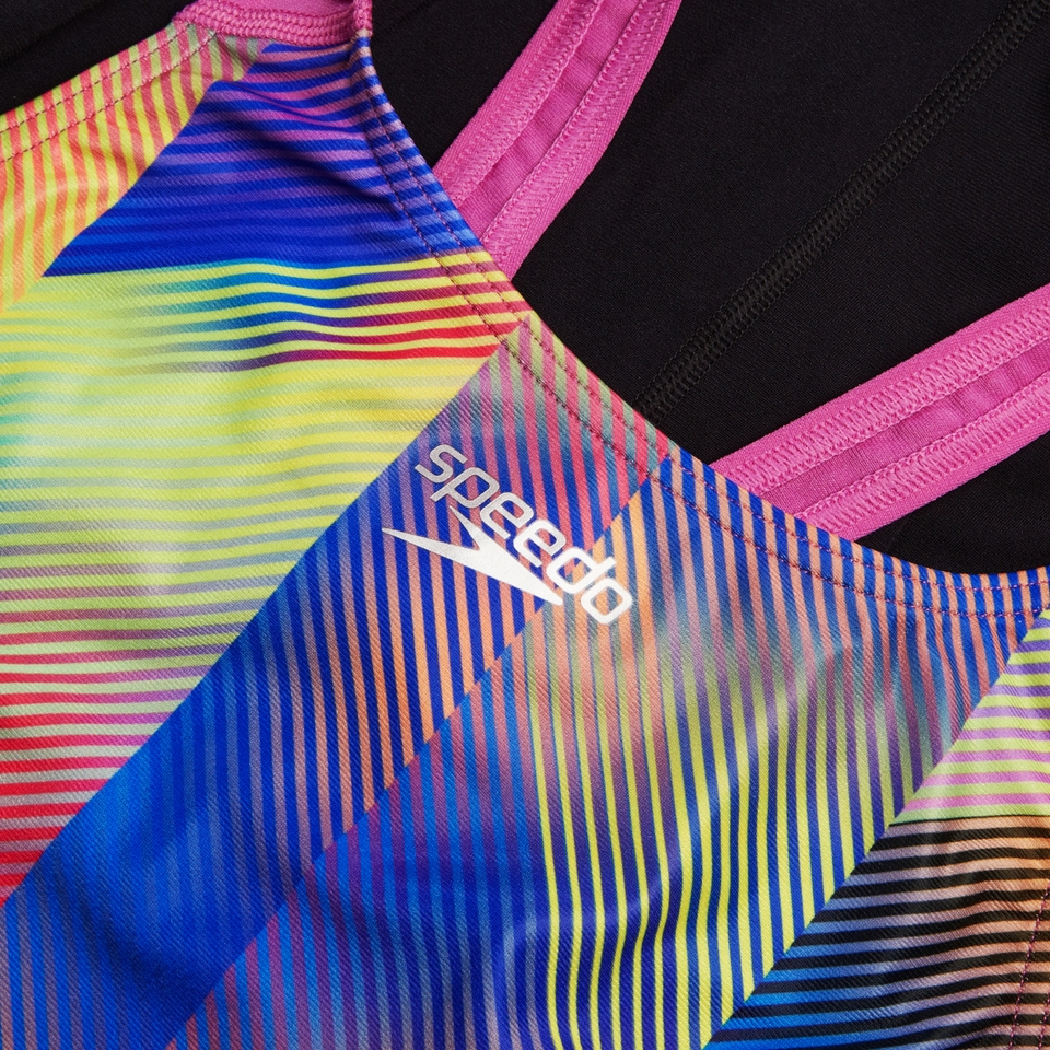 Maillot de bain pour Femmes intégral Recordbreaker Noir/Rose kiki/Bleu picton