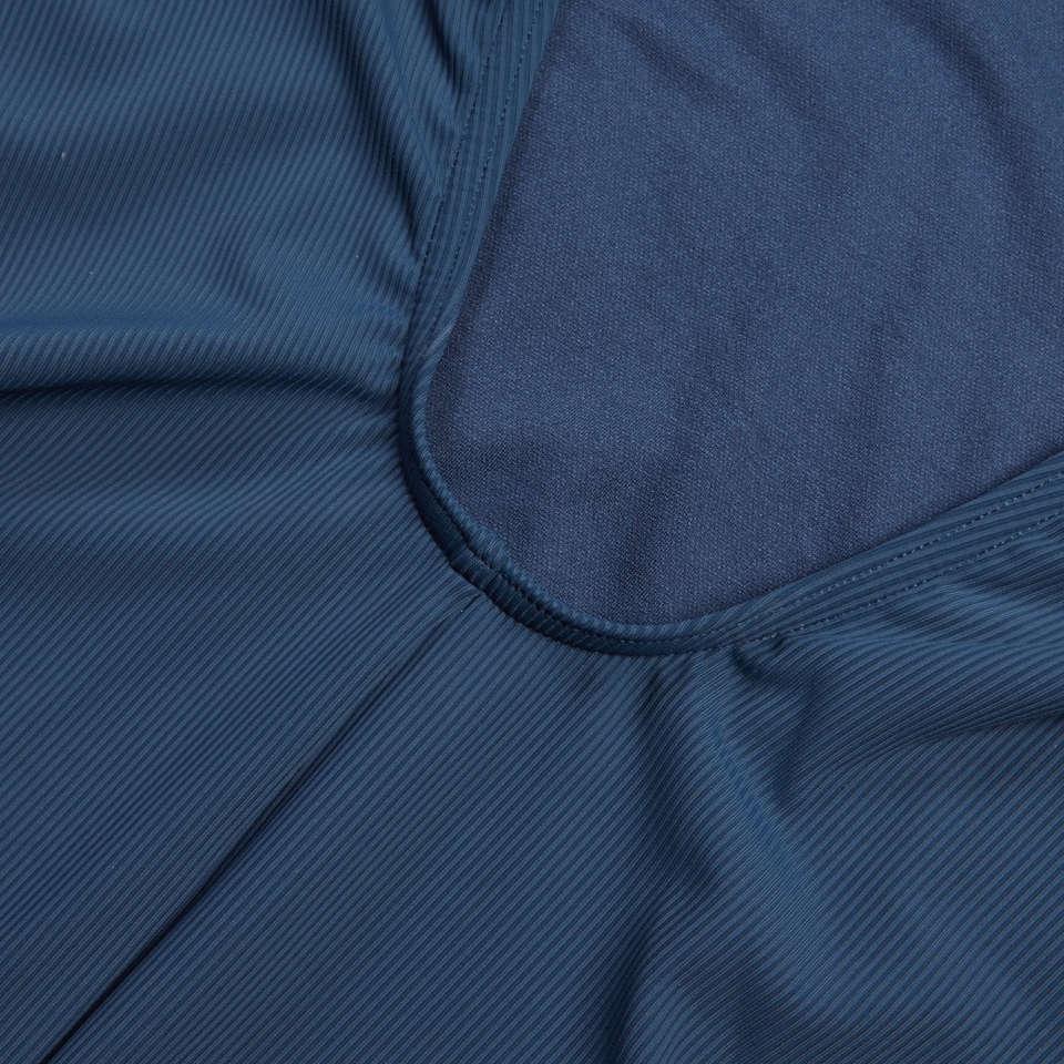 Women's Textured Deep U Back Swimsuit Navy