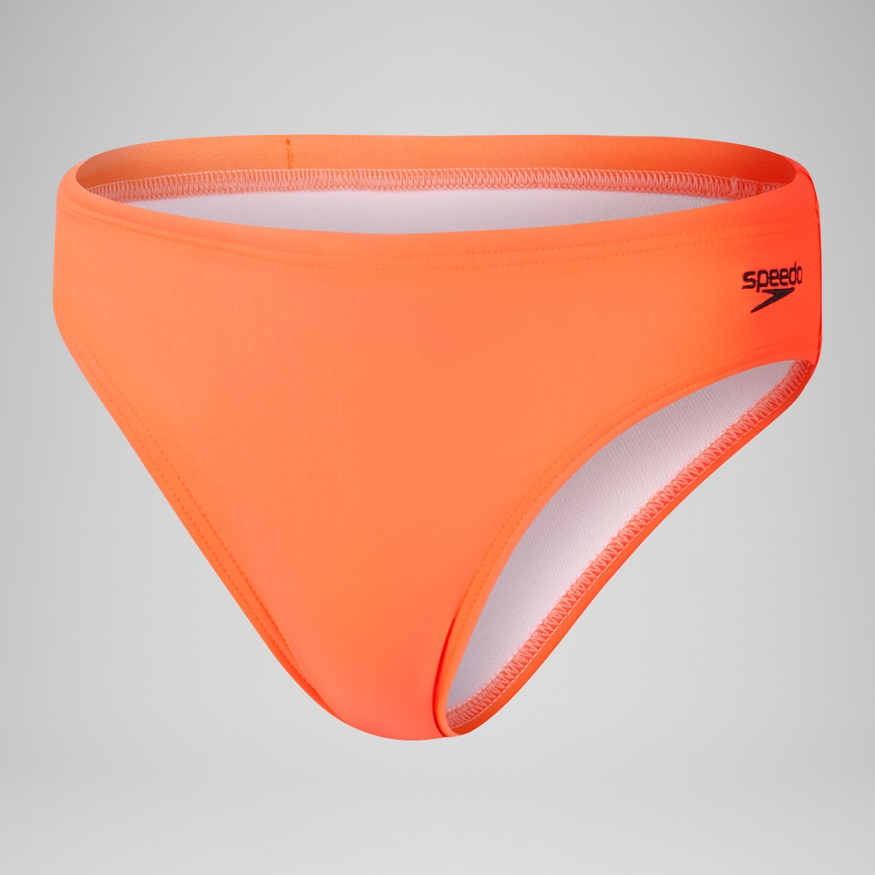 Slip de bain garçon - Logo 6,5 cm pour Garçons Rouge sirène/Noir