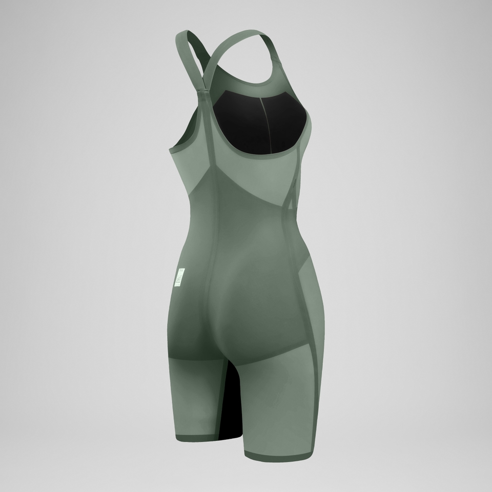 Women's Fastskin LZR Pure Valor 2.0 Closedback Kneeskin Green/Black