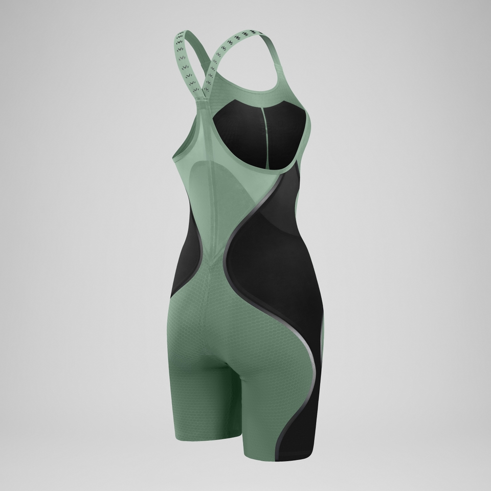 Women's Fastskin LZR Pure Intent 2.0 Closedback Kneeskin Green/Black