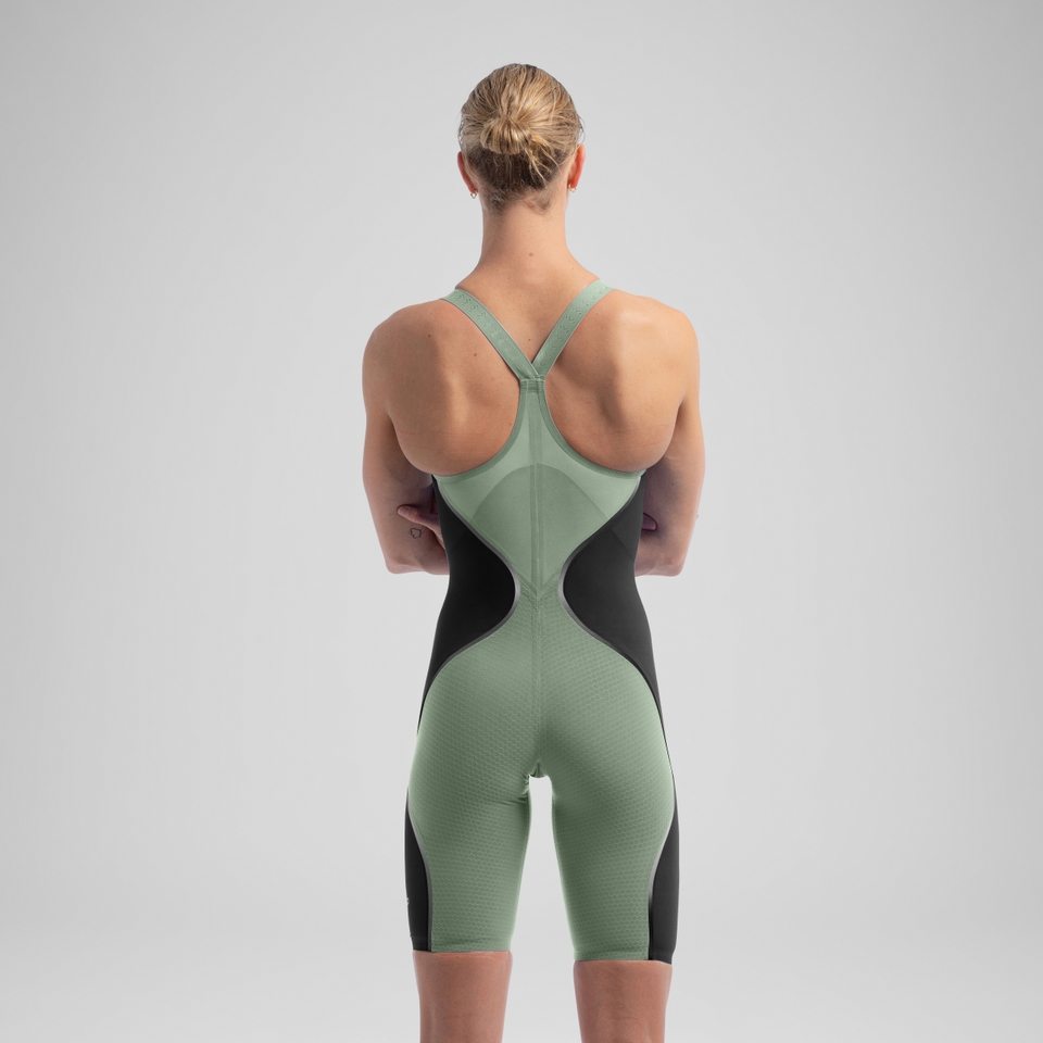 Women's Fastskin LZR Pure Intent 2.0 Closedback Kneeskin Green/Black