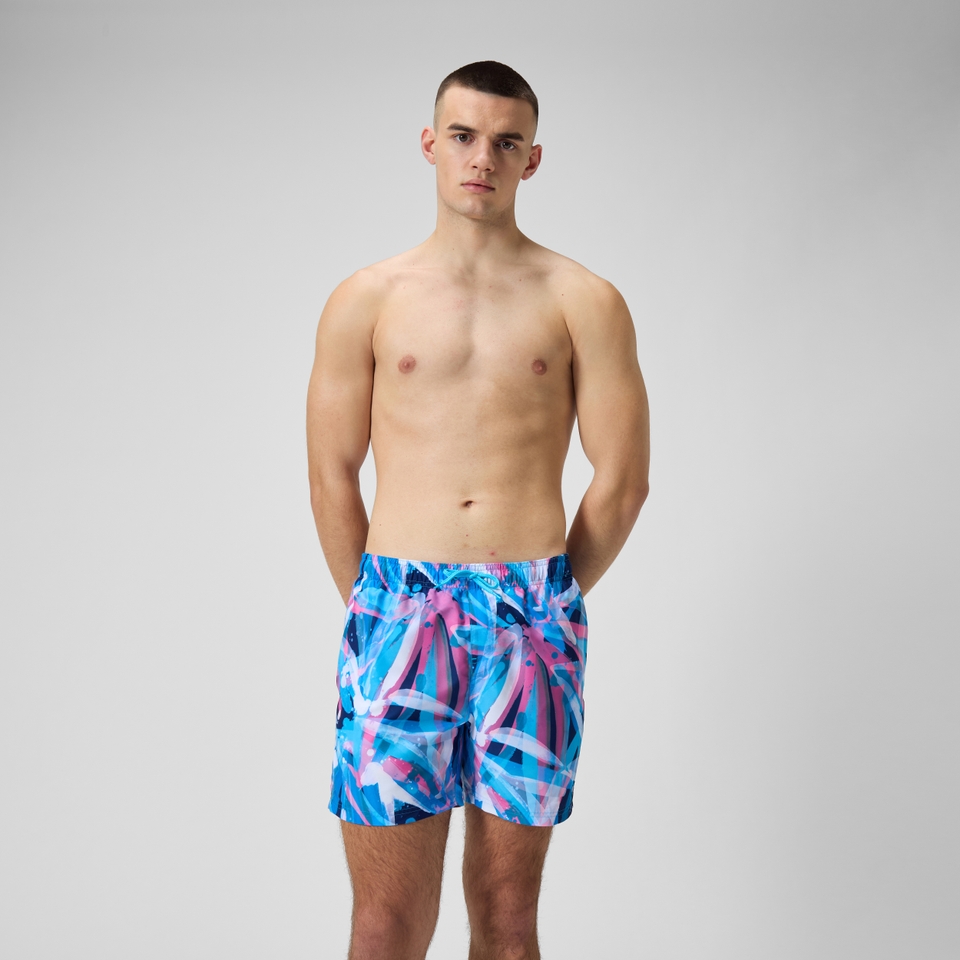 Short de bain Hommes Digital Printed Leisure 16 pouces pour Hommes Rose kiki