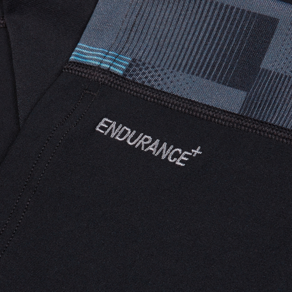 T-shirt rashguard Hommes END+ Splice pour Hommes Noir/Gris USA/Bleu marine
