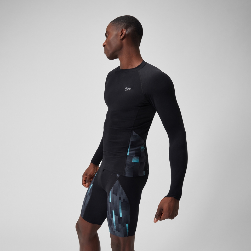 Men's Endurance+ Splice Rash Top Black/Grey