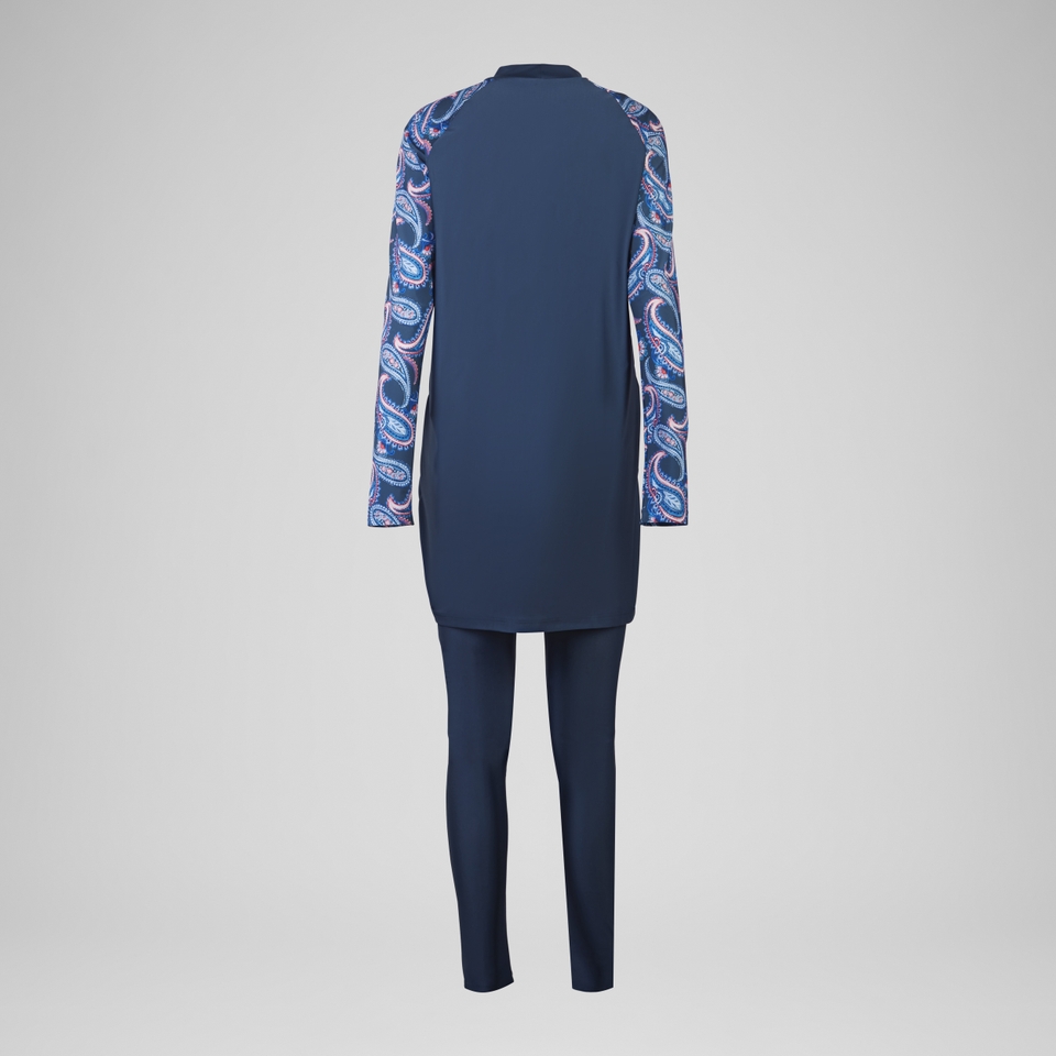 Damen Dreiteiliges Schwimm-Set Marineblau/Blau