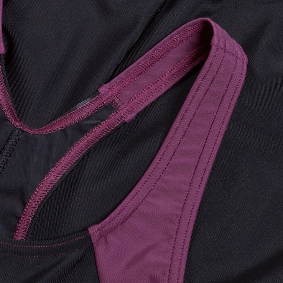 Women's HyperBoom Splice Racerback Swimsuit Black/Purple