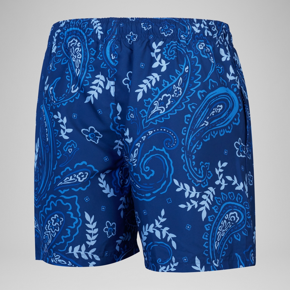 Men's Printed Leisure 16" Swim Shorts Blue
