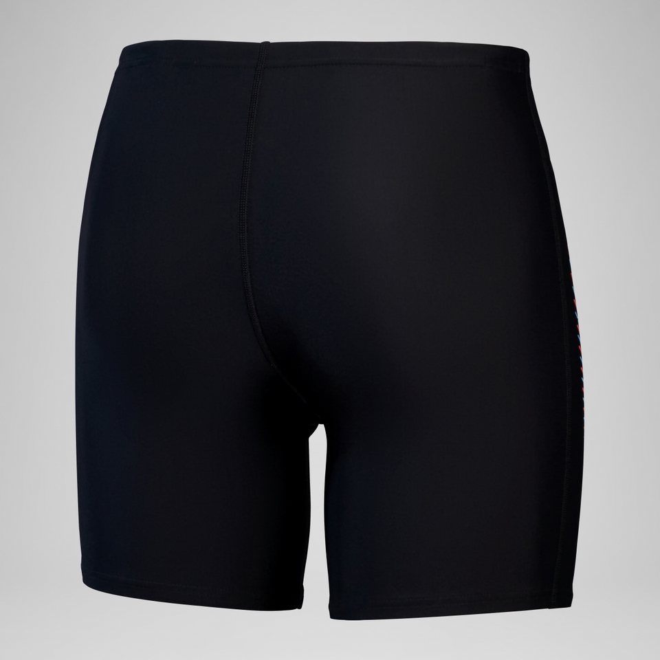 Jammer court Hommes à imprimé logo Duo pour Hommes Noir/Bleu picton/Rouge sirène