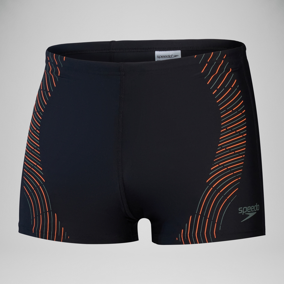Herren Duo Aquashorts mit Logo-Print Schwarz/Grün