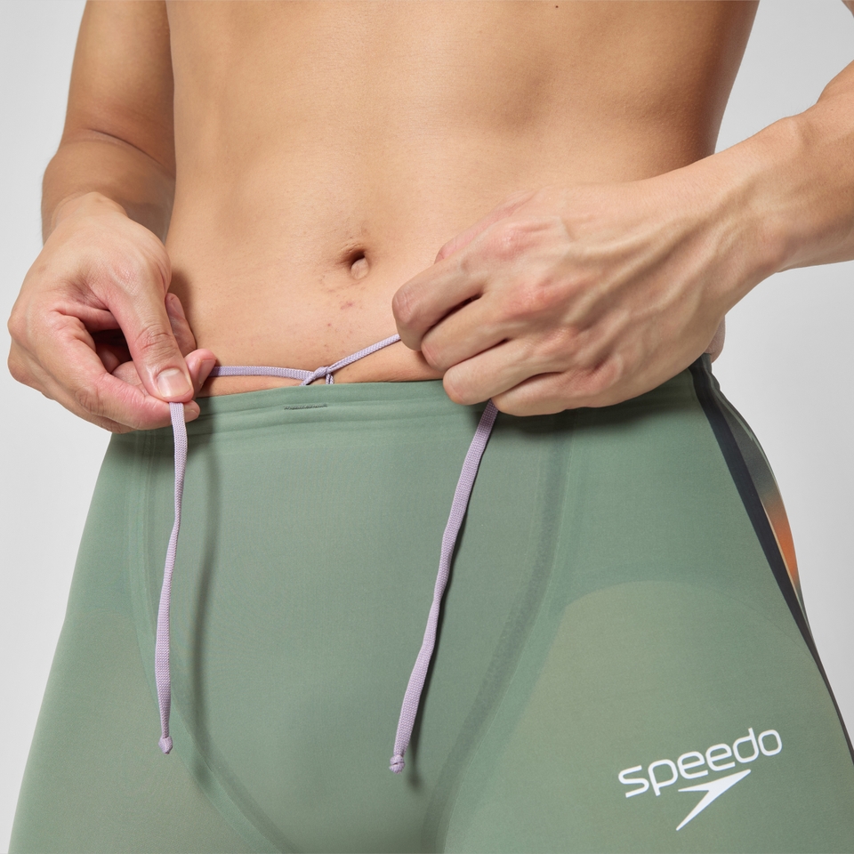 Herren Fastskin LZR Pure Intent 2.0 Schwimmhose mit hohem Bund Grün/Orange