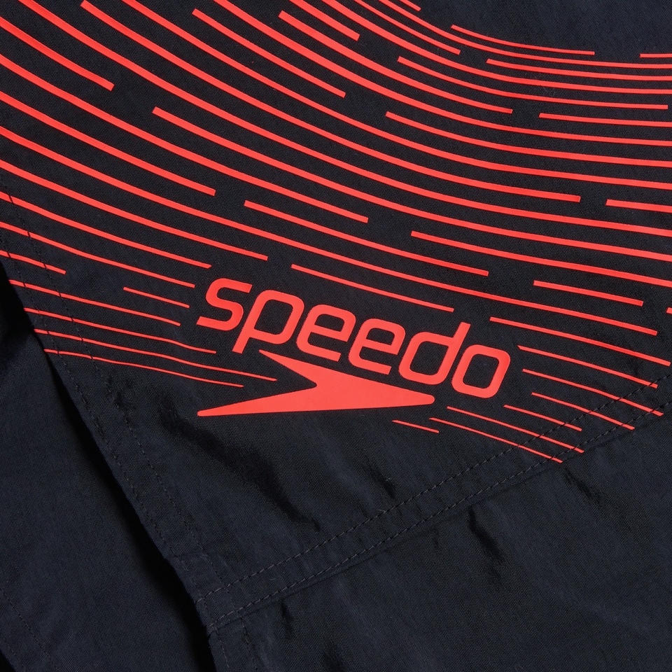 Men's Medley Logo 16" Swim Shorts Black/Red