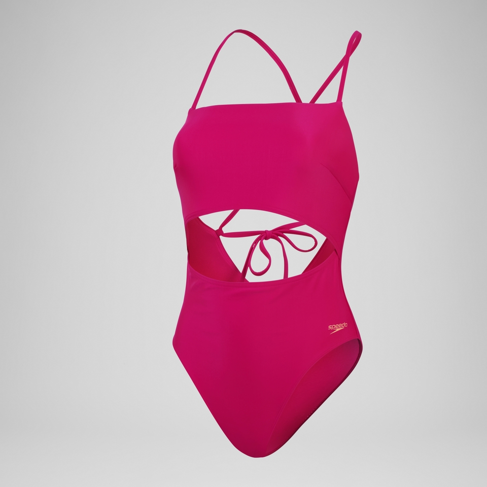 Damen Badeanzug mit Cutout Lila