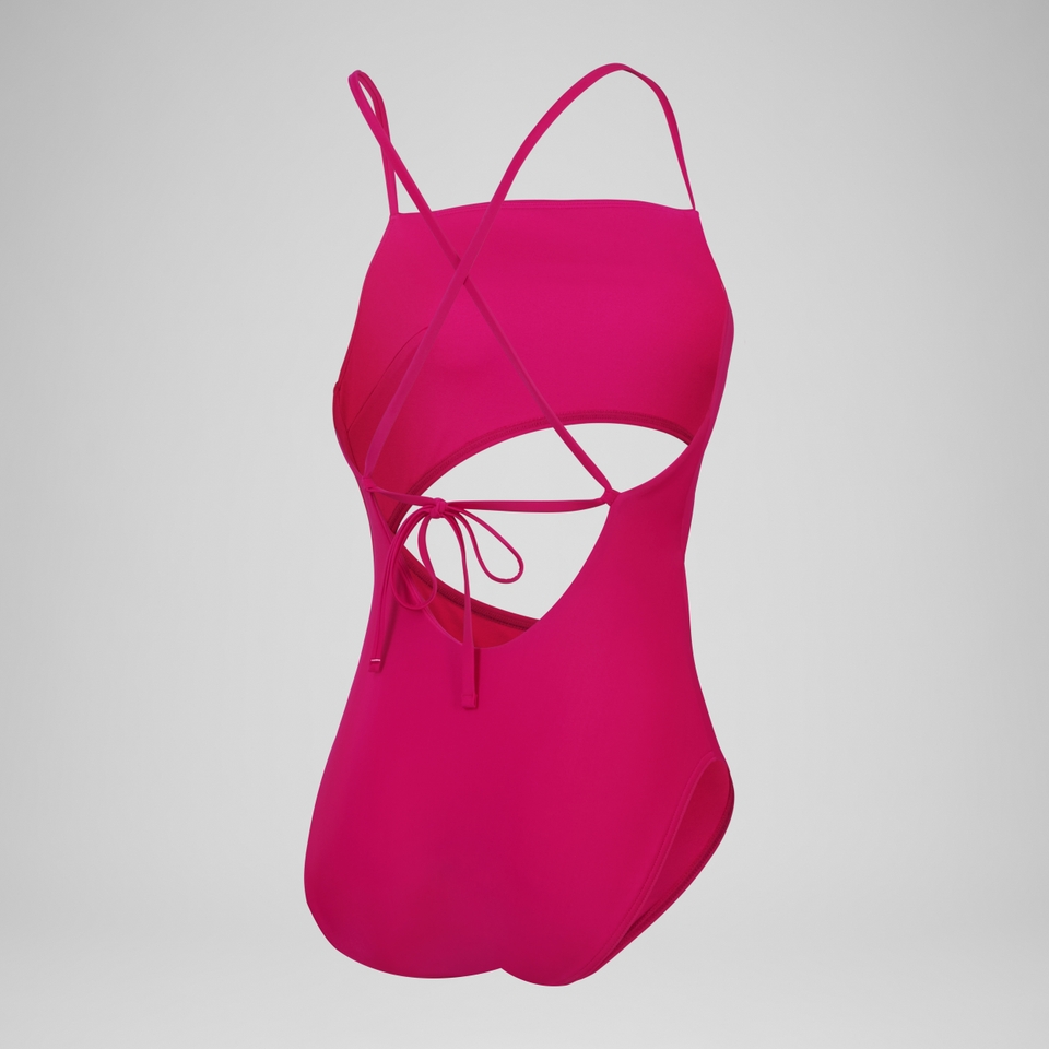 Damen Badeanzug mit Cutout Lila