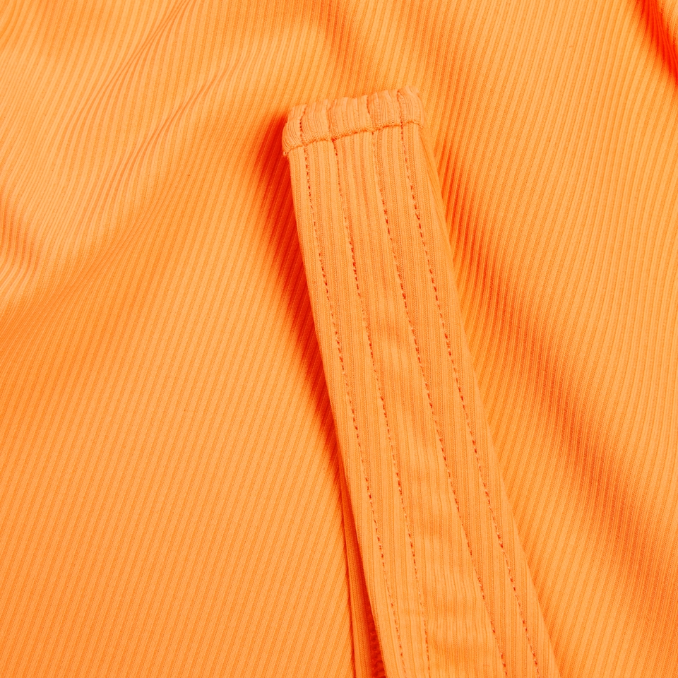 Girls' Textured Swimsuit Orange