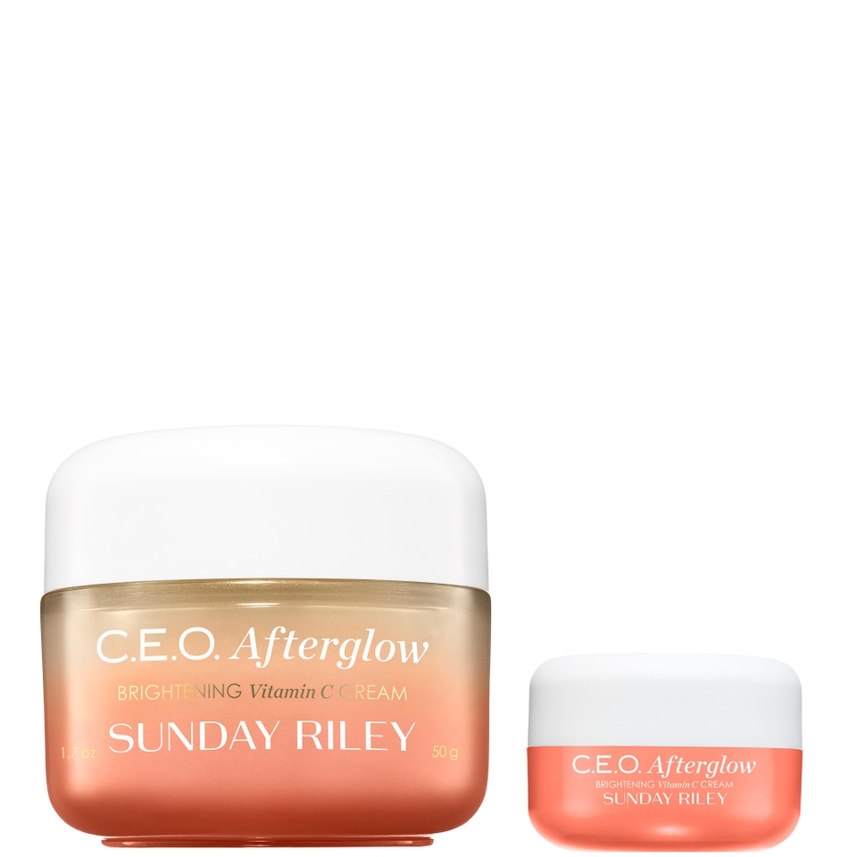 Sunday Riley C.E.O Afterglow Brightening Vitamin C Cream 50g and 15g Duo