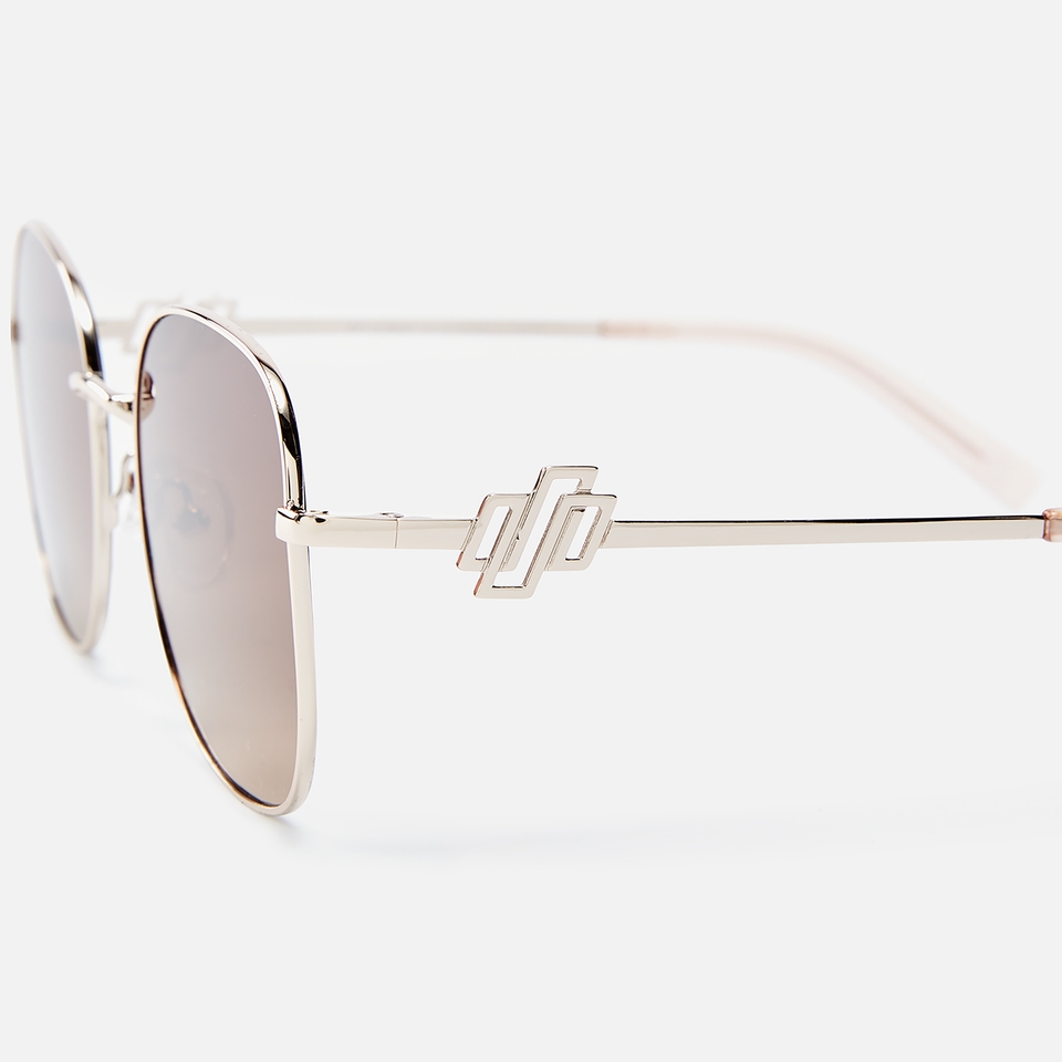 Le Specs Metamorphosis Metal Round-Frame Sunglasses