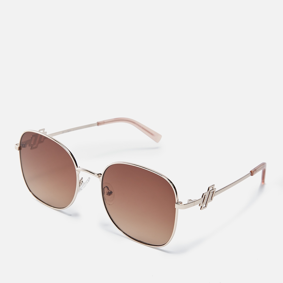 Le Specs Metamorphosis Metal Round-Frame Sunglasses