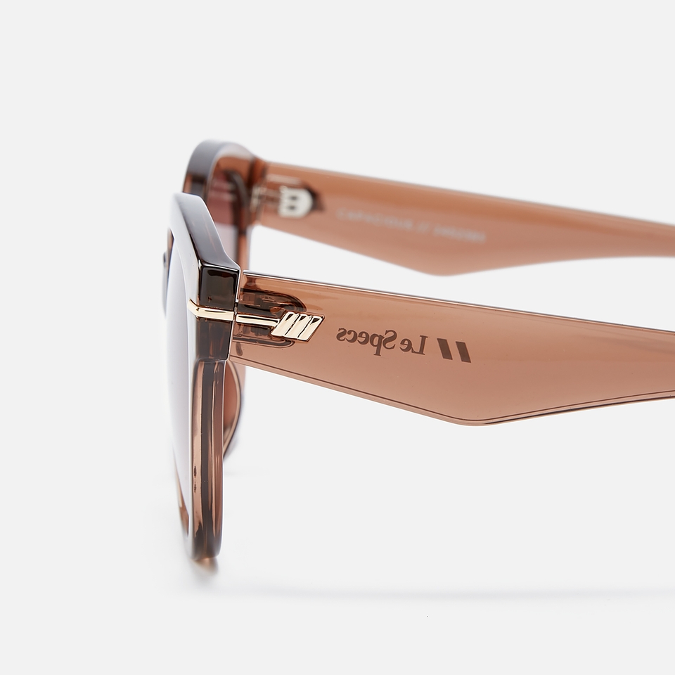 Le Specs Capacious Acetate Round-Frame Sunglasses
