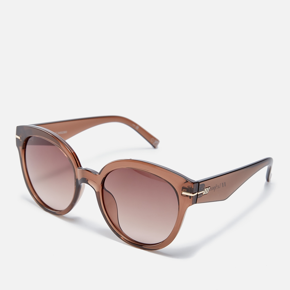 Le Specs Capacious Acetate Round-Frame Sunglasses