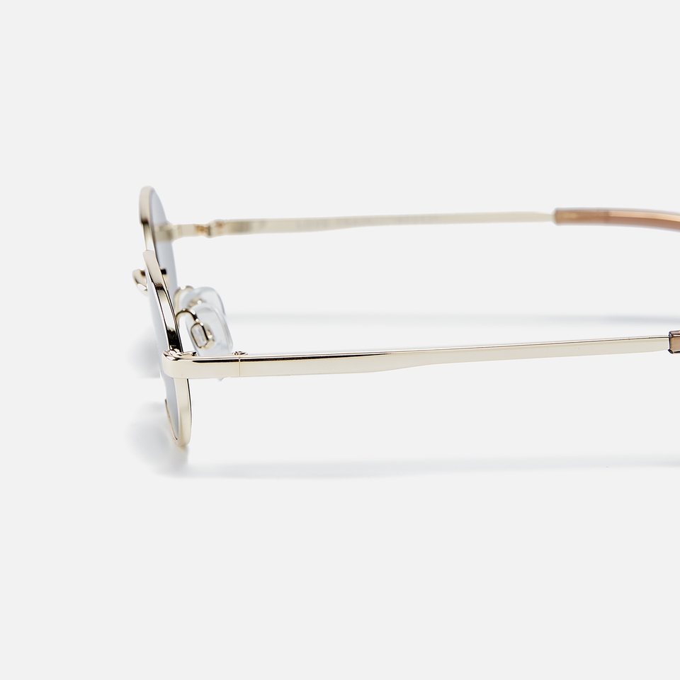 Le Specs Love Train Gold-Tone Oval-Frame Sunglasses