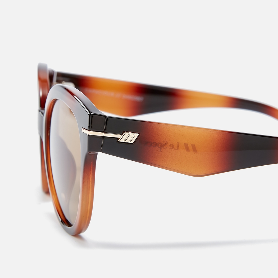 Le Specs Capacious Acetate Round-Frame Sunglasses