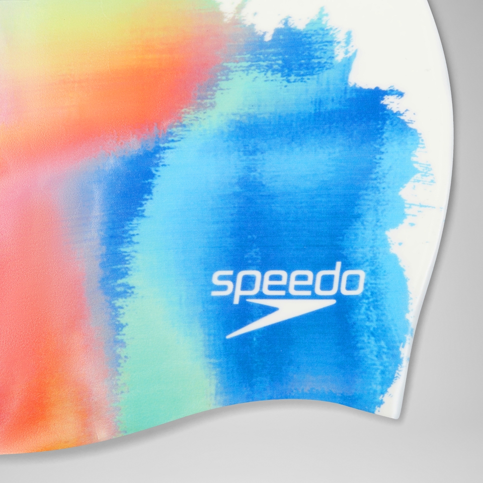 Kappe mit Digital-Print Weiß/Punschblau/Nektarine
