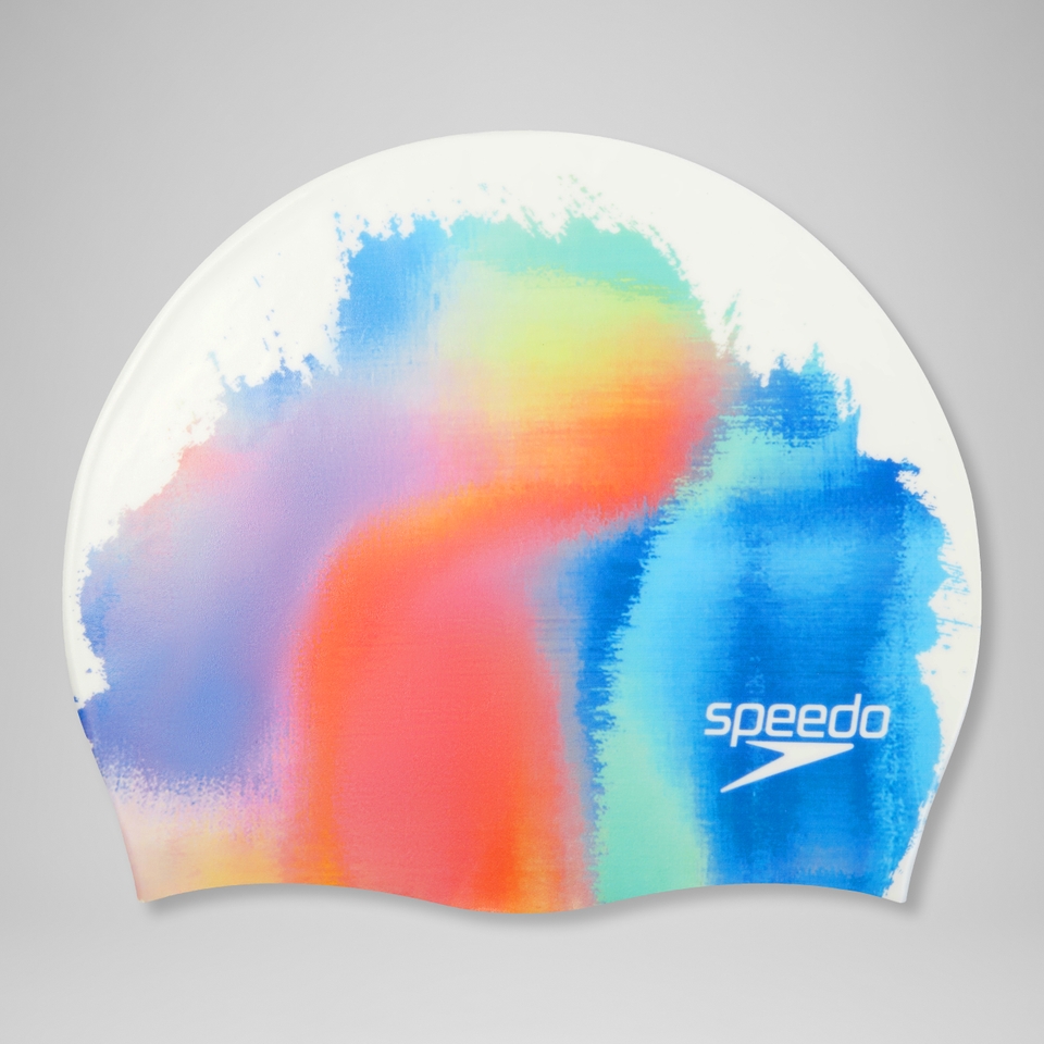 Kappe mit Digital-Print Weiß/Punschblau/Nektarine