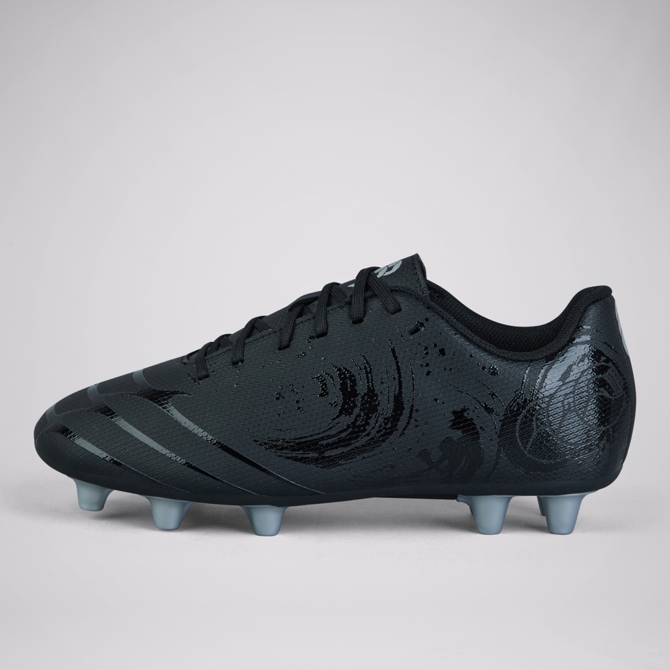JUNIOR UNISEX PHOENIX GENESIS TEAM FIRM GROUND BOOTS BLACK/SILVER