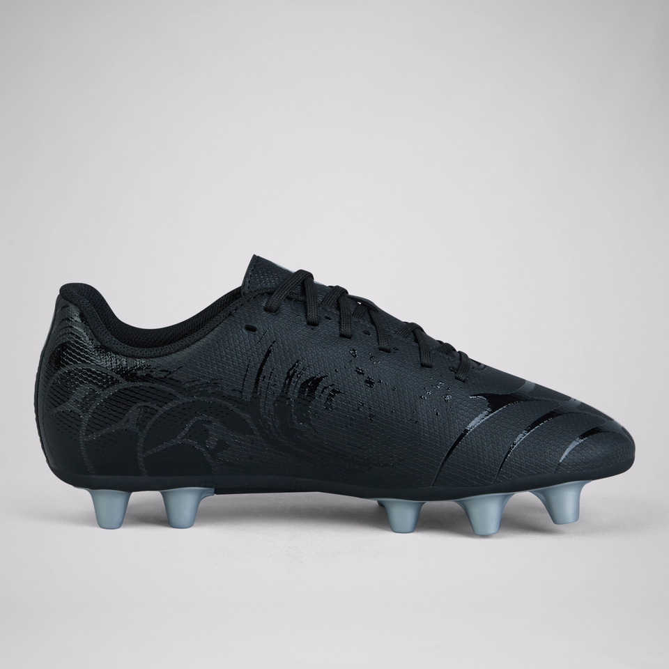 JUNIOR UNISEX PHOENIX GENESIS TEAM FIRM GROUND BOOTS BLACK/SILVER