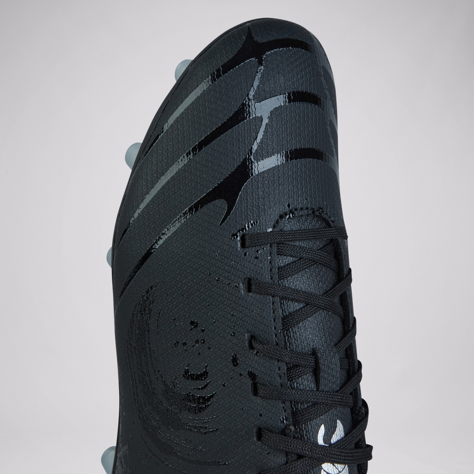 JUNIOR UNISEX PHOENIX GENESIS TEAM FIRM GROUND BOOTS BLACK/SILVER