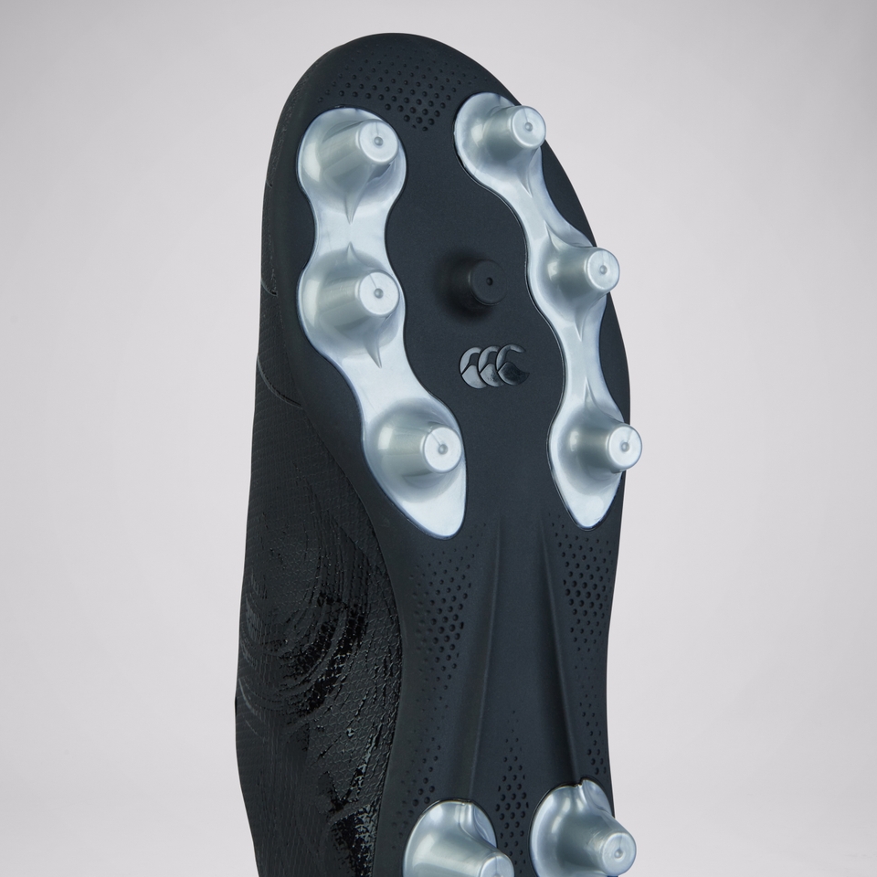 JUNIOR UNISEX PHOENIX GENESIS TEAM FIRM GROUND BOOTS BLACK/SILVER