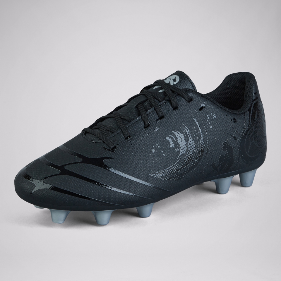 JUNIOR UNISEX PHOENIX GENESIS TEAM FIRM GROUND BOOTS BLACK/SILVER