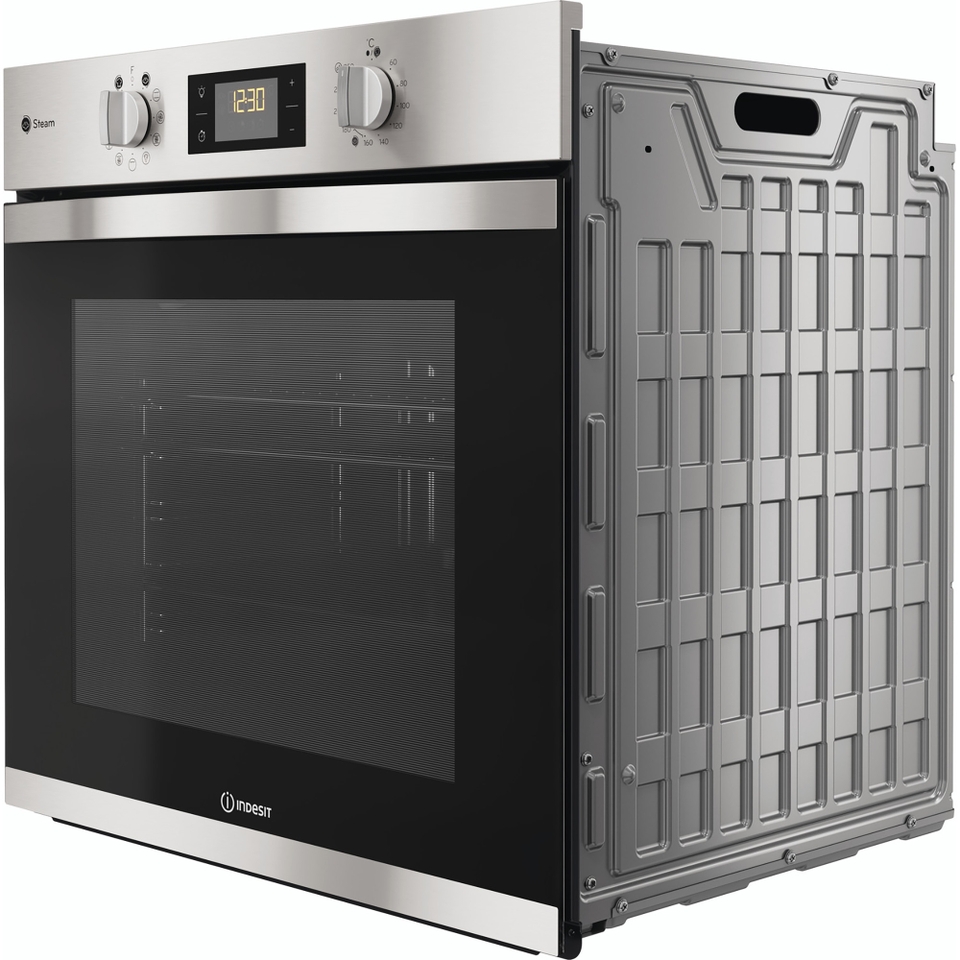 Indesit KFWS3844HIXUK Built In Electric Single Oven - Stainless Steel 