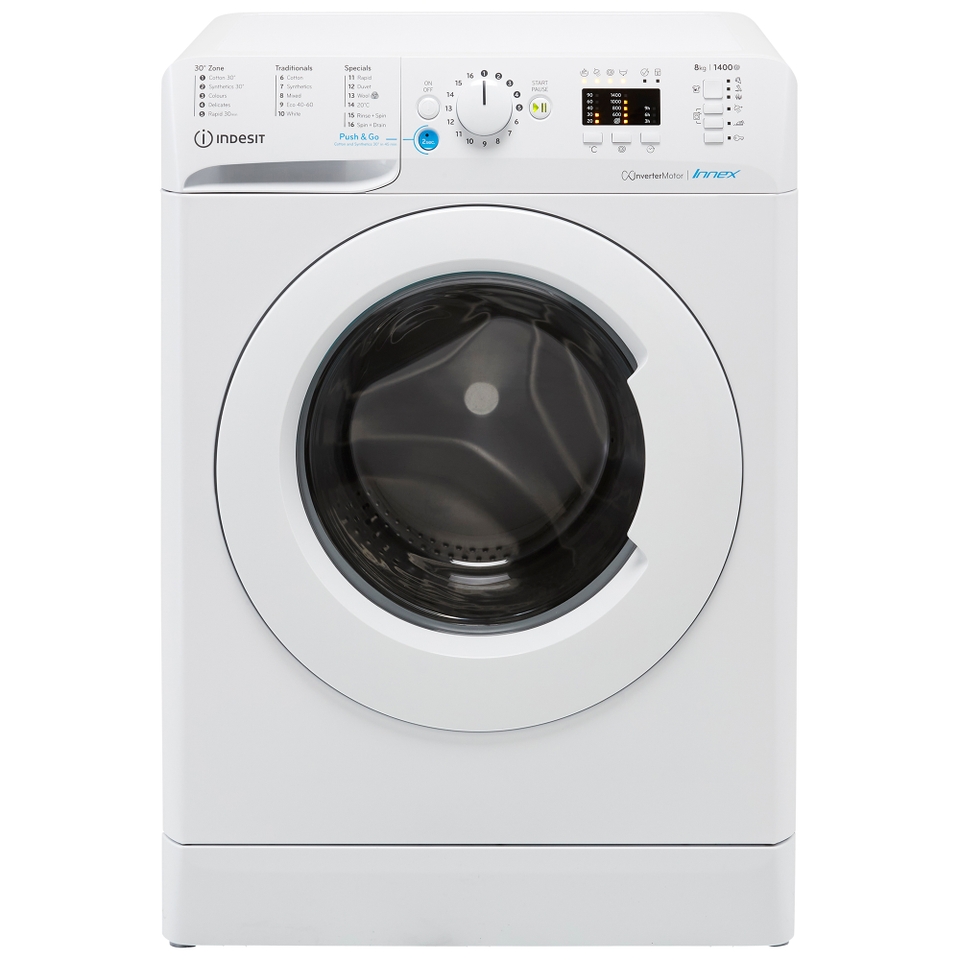 Indesit Innex BWA81485XWUKN 8kg Washing Machine with 1400 rpm - White